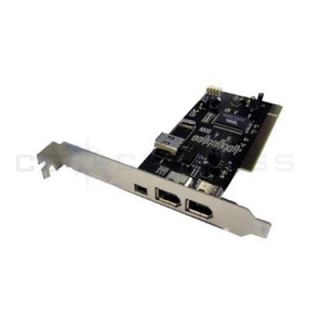 PCI FireWire IEEE 1394 3 + 1 Port Card + 4/6 Pin Cable