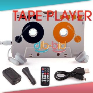 Car MP3 Player Tape Cassette Adapter for SD MMC Reader