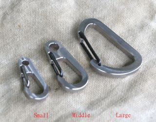 You are buying 3 Carabiners 1xlarge size, 1xmiddle size, 1xsmall size 