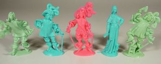   Dimestore Set with 5 Musketeers Cardinal Richelieu 70mm Figures