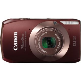 USA Canon PowerShot ELPH 500 HS 12 MP Digital Camera Brown