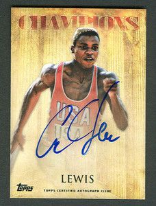2012 Topps Olympic Carl Lewis CHAMPIONS Autograph Track Field