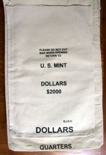 Mint Canvas Coin Bags / NEW & HIGHLY COLLECTIBLE / Quarters 
