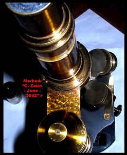  Cased c1880s Carl Zeiss Microscope w Camera Lucida Attachment