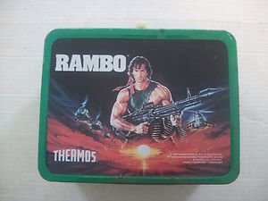  1985 Metal Rambo Metal Lunchbox No Thermos Steven Cannell Prods
