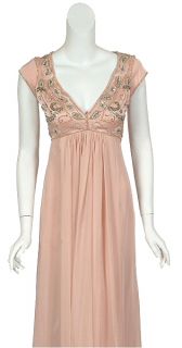Glamorous Carlos Miele Pink Beaded Dress Gown 4 New
