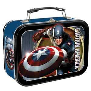 Captain America Tin Tote Metal Lunchbox The First Avenger