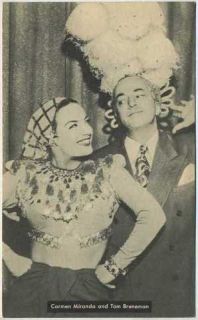 Carmen Miranda Tom Breneman 1945 Kelloggs Postcard
