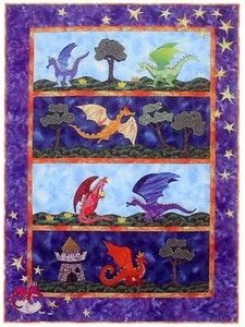 Little Dragons Everywhere Needlesongs Applique Quilt Pattern