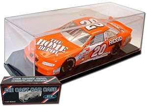 24 Scale Car Display Case features a black base with a clear cover 