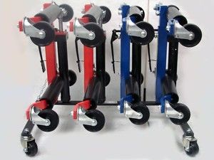 NEW 4 (FOUR) HYDRAULIC 12 CAR WHEEL DOLLY JACK LIFT AIR TOOL WITH 