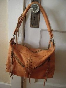 Carla Mancini Butter Soft Tan Leather Tote Handbag Love