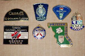 Canadian Customs and Edmonton and Toronto Police Pins