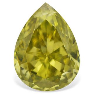 40 Carat Canary Yellow Color Pear Shape SI1 Clarity Natural Loose 