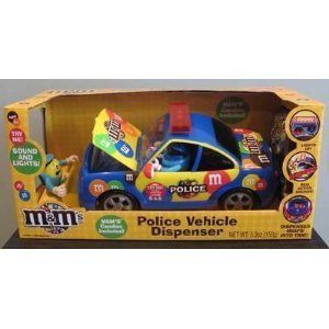 MS Christmas POLICE CAR COP Candy Dispenser SIREN SOUND LIGHTS