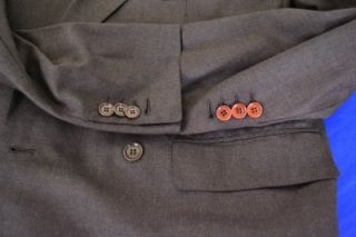 RARE $8500 Gianni Campagna Caraceni Charcoal Grey Double Breasted Suit 