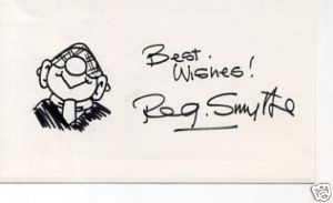 Reg Smythe Andy Capp Creator Cartoonist Signed Autograph Sketch