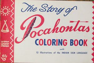 Vintage Story of Pocahontas Coloring Book Canned Foods