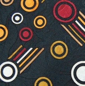 ENRICO CAPUCCI CIRCLES BLACK MAROON ORANGE TIE NECKTIE Corbata Cravat 