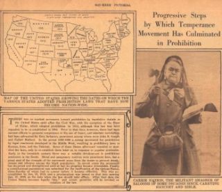 1920 lg d photo/image carrie nation hatchet bible map prohibition