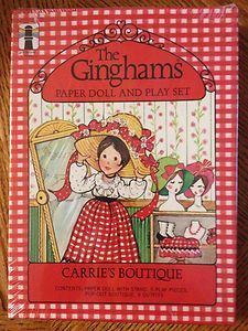   Ginghams Paper Doll and Play Set 1979 Uncut Carries Boutique