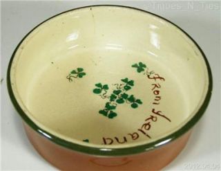 Vintage Carrig Motto Ware Small Pottery Bowl or Dish from Ireland 