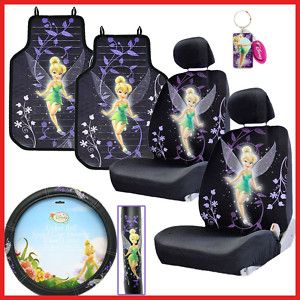 Tinkerbell Car Seat Covers Accessories Set Low Back