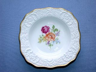 Antique Schumann Arzberg Germany Square Floral Dish