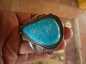 Estate Stunning Turquoise Sterling Size 6 3 4 65 Grams
