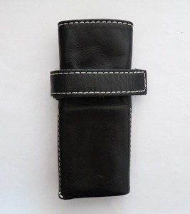 Italian Leather Watch Travel Pouch Case for 3 Watches Étui Holster 