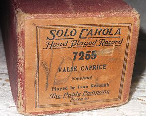 Solo Carola Music Roll, Valse Caprice #7265