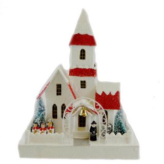 Radko Saint Caroles Church 4018770 Shiny Brite Chruch Christmas New 