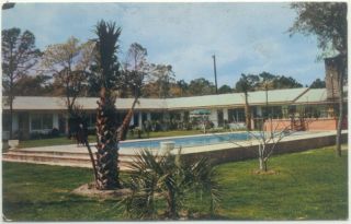 Myrtle Beach SC Coaral Sands Hotel Court Postcard. U.S. Rt. 17 2 Miles 