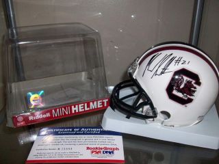 South Carolina Gamecocks Marcus Lattimore Signed Mini Helmet PSA DNA 