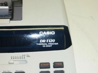 Casio Mod Dr T120 12 Digit Thermal Printing Calculator