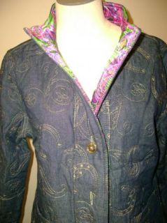 Perfect by Carson Kressley Quilted Reversible Jacket M