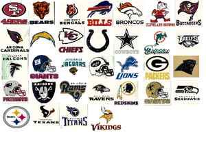 NFL Window Clings Static Reusable Decal You Choose Your Team