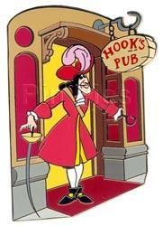 NEW LE Disney Pin Villain Captain Hook Pub Door Pirate Bar Classic 