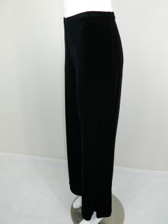 CARLA ZAMPATTI womens black velvet pants sz L or 14 *Made in 