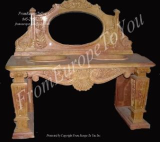 Nice Hand Carved Marble Victorian Style Sinks