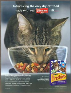 Friskies Cat Food 2005 Print Ad Magazine Advertisement Free Shipping 