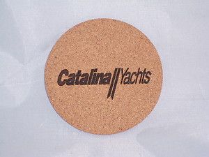 Catalina Sailboat Drink Coasters Set of 4   CORK