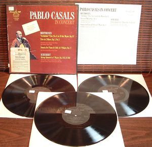 Murray Hill 3 LP Pablo Casals in Concert Vinyl VG