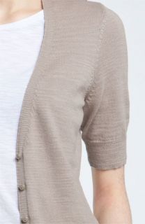 Caslon® V Neck Elbow Sleeve Cardigan Size Large Petite