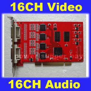 CCTV 16 CH PC PCI 480fps Real Time DVR Card w Software
