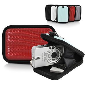 CaseCrown PEBBLED Granite Case for Point and Shoot Digital Camera Red 