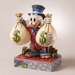    Disney Traditions Donald Duck Uncle Scrooge money bags 2012 Wealth