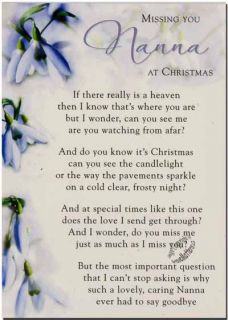Grave / Memoriam Card   Missing You Nanna At Christmas   C1 02