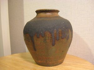 Vintage Handmade Pottery Vase Signed SMP 1965