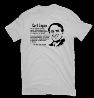 Carl Sagan Quotet Shirt Earth We Are One Planet